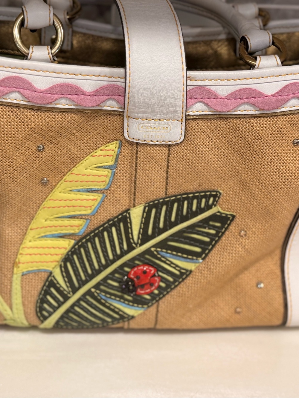 Coach 4439 Rare Vintage Limited Edition Ladybug Hampton Buckle Tote Bag - Picture 5 of 12